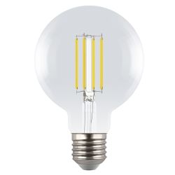 LED-G95-5W-4000K-E27-CL GLY01TR Лампа светодиодная. Форма шар. прозрачная. Серия Яркая A++. Белый свет 4000K. Картон. ТМ Uniel