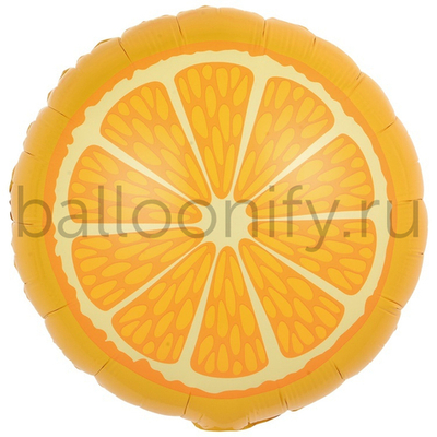 Фольгированная фигура, круг, Апельсин,18"/46СМ