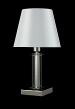Настольная лампа Crystal Lux NICOLAS LG1 NICKEL/WHITE