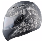 STREETFIGHTER TRANSFORMER HELMET (с косой, матовый, черно-серый)