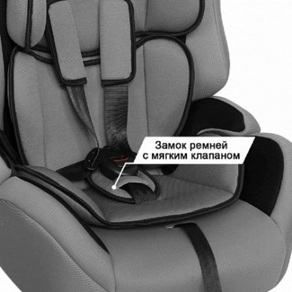 Детское автомобильное кресло ZLATEK "Atlantic ЛЮКС" серый,1-12 лет, 9-36 кг, группа 1/2/3, шт