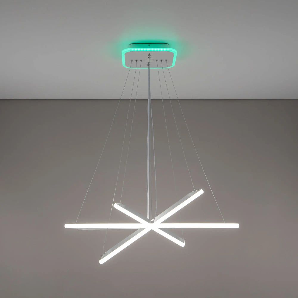 Citilux Неон Смарт CL731AK110E Умная подвесная люстра Белая