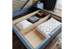 Кровать с подъёмным механизмом Рио 140х200, Светло-голубой