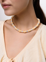 Колье "Pearl flat yellow" Silver