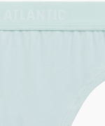 Трусы женские стринги Atlantic, набор из 3 шт., хлопок, бежевые + ванильные + светло-голубые, 3CLP-013
