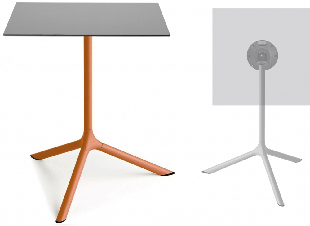 Стол ламинированный обеденный складной Scab Design Tripe Maxi Folding, терракотовый, светло-серый