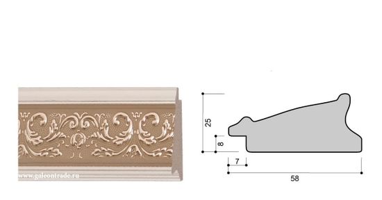 Багет интерьерный 58*25 ZR8692A-112168 (604576)