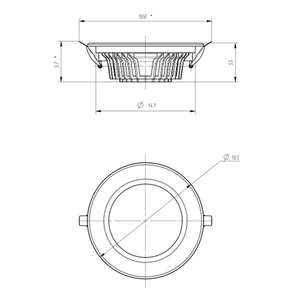 Светильник светодиодный встраиваемый Даунлайт ЭРА SDL-10-90-40K-W20 20Вт 4000K 2100Лм D167х55 5 лет гарантии | Downlight