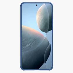 Чехол синего цвета от Nillkin с металлической откидной крышкой для камеры на Xiaomi Poco F6 Pro, серия CamShield Prop Case (версия Camera-visible)