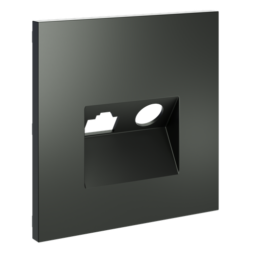 Накладка для розетки TV+RJ45 кат. 6, S70 (титан)