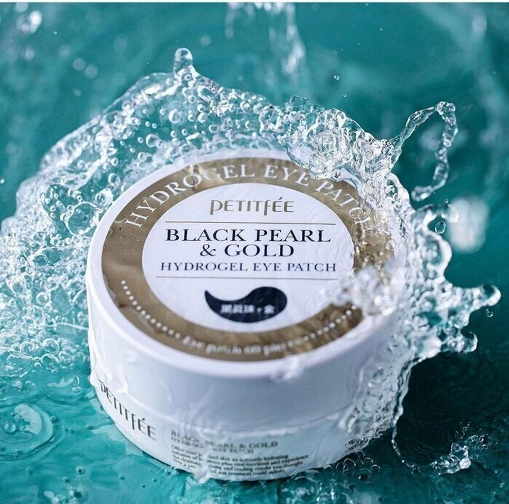 Petitfee Гидрогелевые патчи для глаз Black Pearl & Gold Hydrogel Eye Patch, 60 шт.