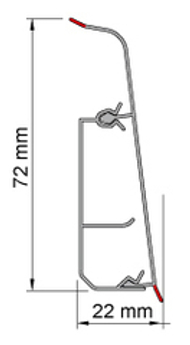 H3 ПЛИНТУС "Salag LIMA 72" Джилонг 72мм 2,5м с к/к.