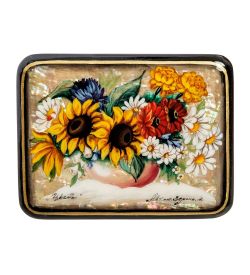 Народные промыслы ШК-55/106 Шкатулка «Цветы» исп. Земина