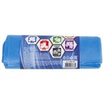 Мешки для раздельного сбора мусора 60 л синие в рулоне 20 шт., ПНД 10 мкм, 58х68 см, LAIMA, 606703, 3828