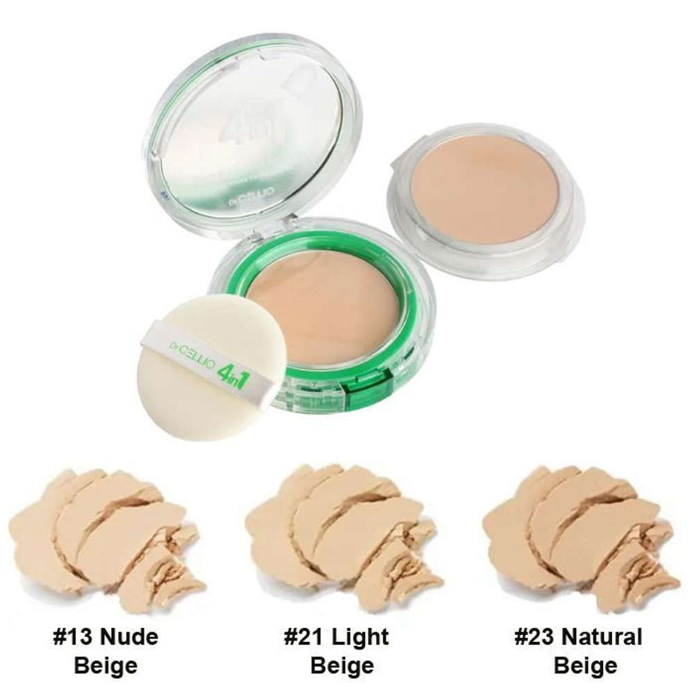 Пудра для лица с запасным блоком Dr.CELLIO Dr.G50 4 IN 1 DODO TWOWAYCAKE (Whitening) №21