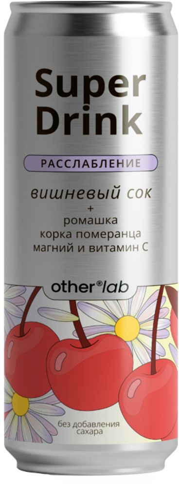 Газированный напиток Парадокс Супер Дринк Вишня Расслабление / Paradox Super Drink Vishnya Rasslablenie 0.33 - банка