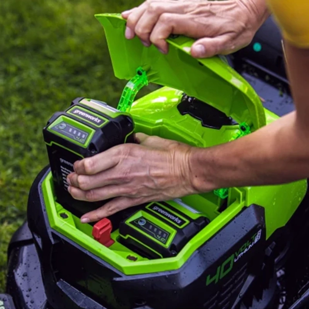 Газонокосилка аккумуляторная Greenworks GD40LM46SPK5 40В (1 x 5 Ач, ЗУ) нож 46 см, 2506807UG