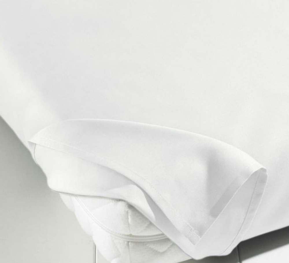 Простыня 280х280 Curt Bauer Mako Satin Uni 0000/0000 weiß белая