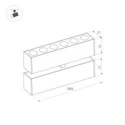 Светильник MAG-DOTS-FOLD-25-S1004-30W Warm3000 (BK, 30 deg, 24V) (Arlight, IP20 Металл, 5 лет) 034232