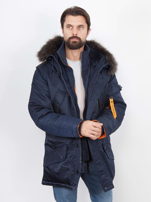Куртка мужская зимняя Apolloget Everest (т.синий/оранжевый - r.blue/orange)