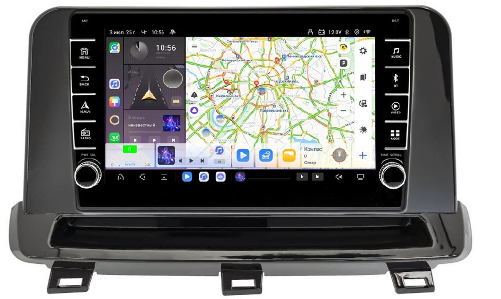 Магнитола для Nissan Rogue T33, X-Trail T33 2020+ - Carmedia SF-1670-A (кнопки и крутилки), Android 12, TS10, CarPlay, 4G SIM-слот