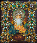 Принт-Ии22 Ткань с нанесенной авторской схемой Святой Алексий