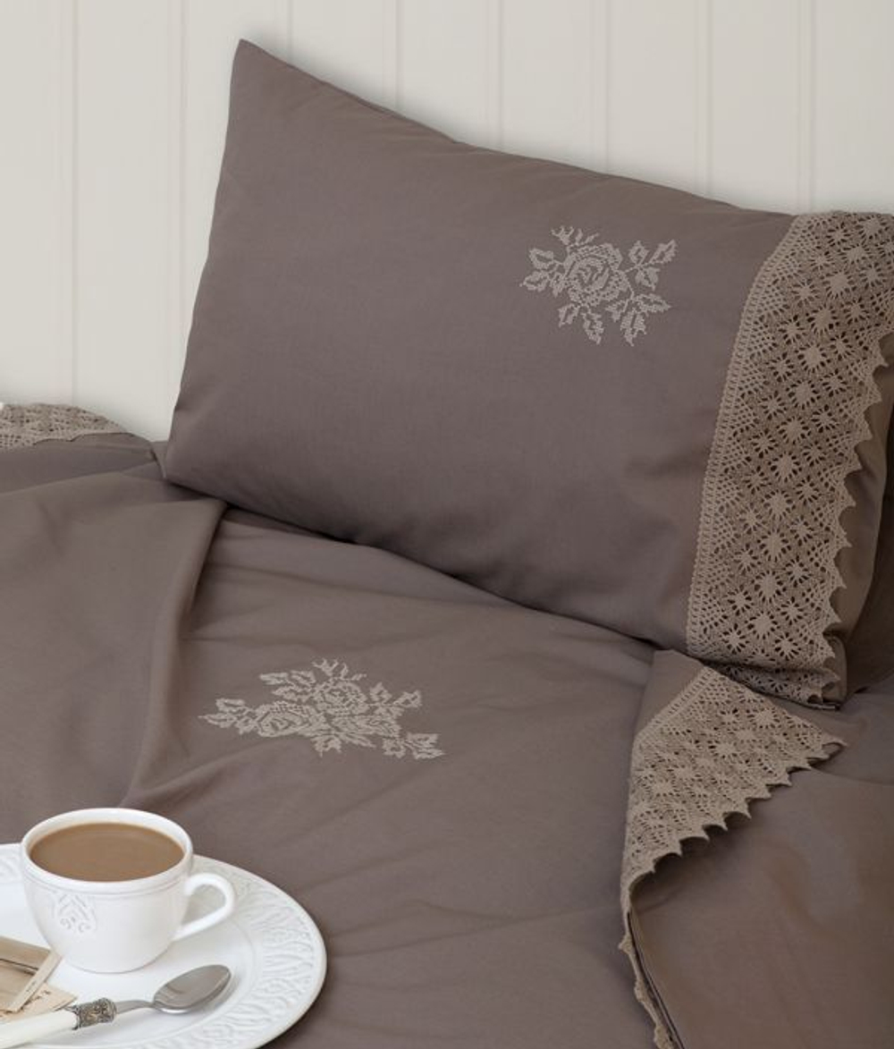 Наволочка 70х70 Luxberry Rose молочный шоколад Португалия