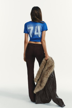 ZARA БРЮКИ FLARE С БАНТОМ, КОРИЧНЕВЫЙ