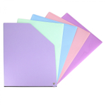 Папка архивная Alingar, 228*172 мм, пластик, 1500мкм, на резинке с 4 файлами, сиреневый