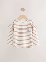 Лонгслив для девочки Next 409-201, 4 шт., Бежевый, Розовый, Голубой