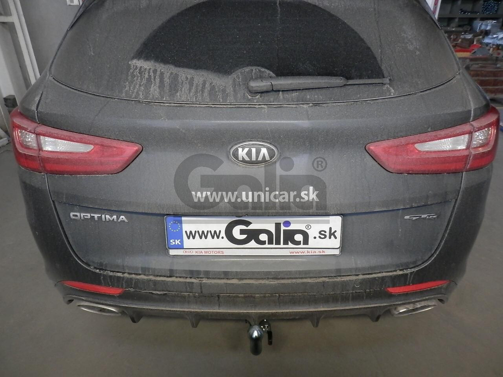 Оцинкованный фаркоп на Kia Optima седан/универсал, кроме дизель, кроме гибрид 2015-2020 (без электрики), Galia K042C