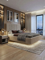 Парящий металлический каркас для кровати