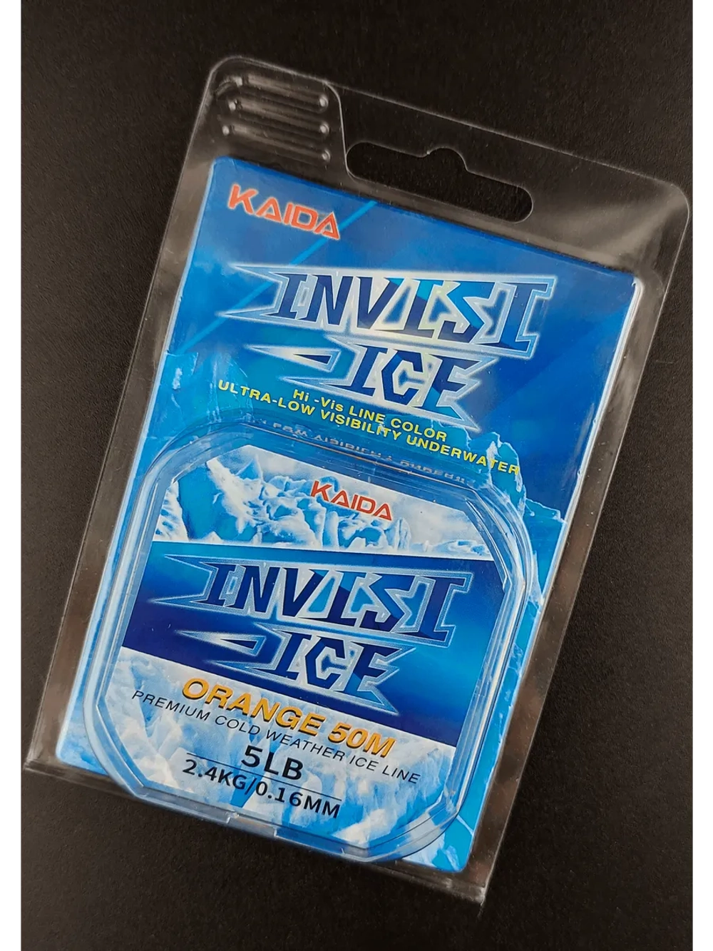 Зимняя леска Каида Invisi ICE для подлёдного лова 0.16 мм