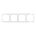 Рамка пластиковая VOLTUM S70 на 4 поста, (белый глянцевый)