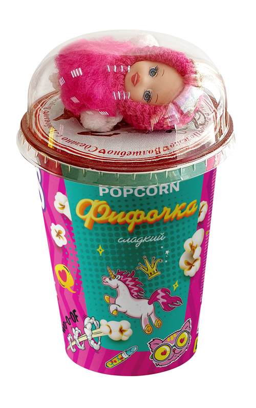 Воздушная кукуруза Попкорн сладкий со вкусом карамели "STARSKIDS" "Фифочка"с игрушкой(35гр 1*24шт)