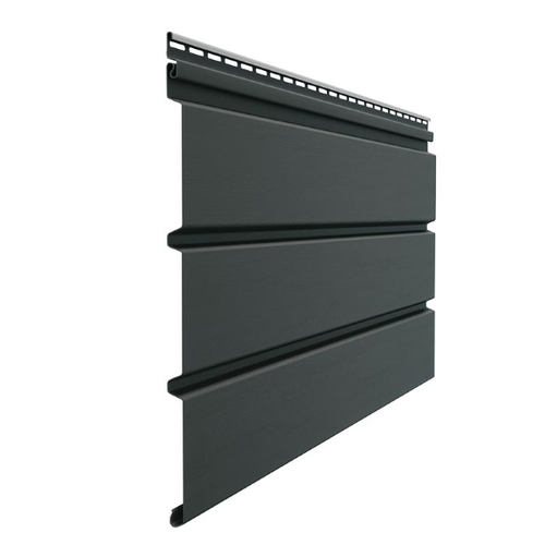 Софит сплошной для сайдинга Деке Премиум Графит
