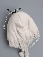 Шапка детская зимняя вязаная на завязках