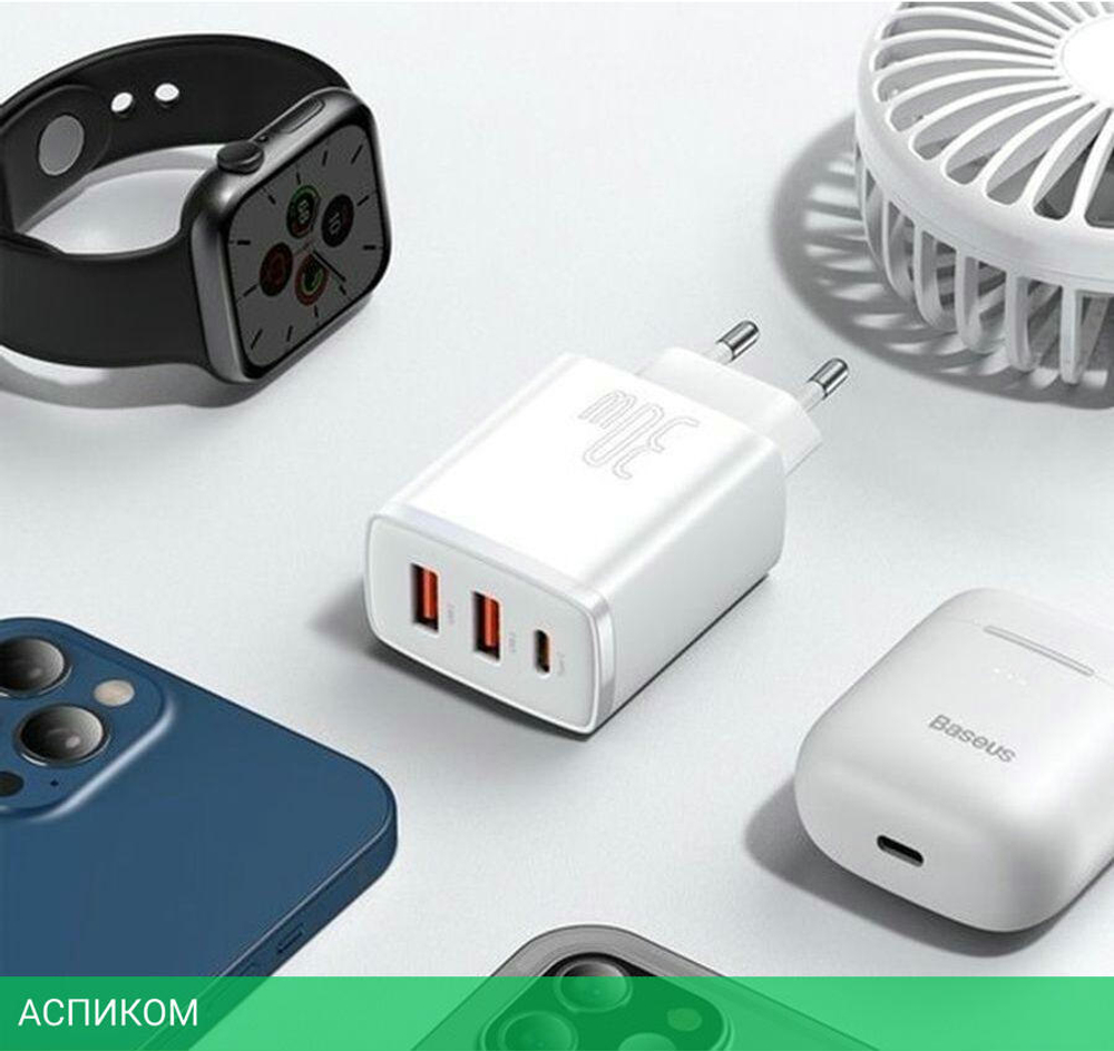 Сетевое зарядное устройство Baseus Compact White (CCXJ-E02)