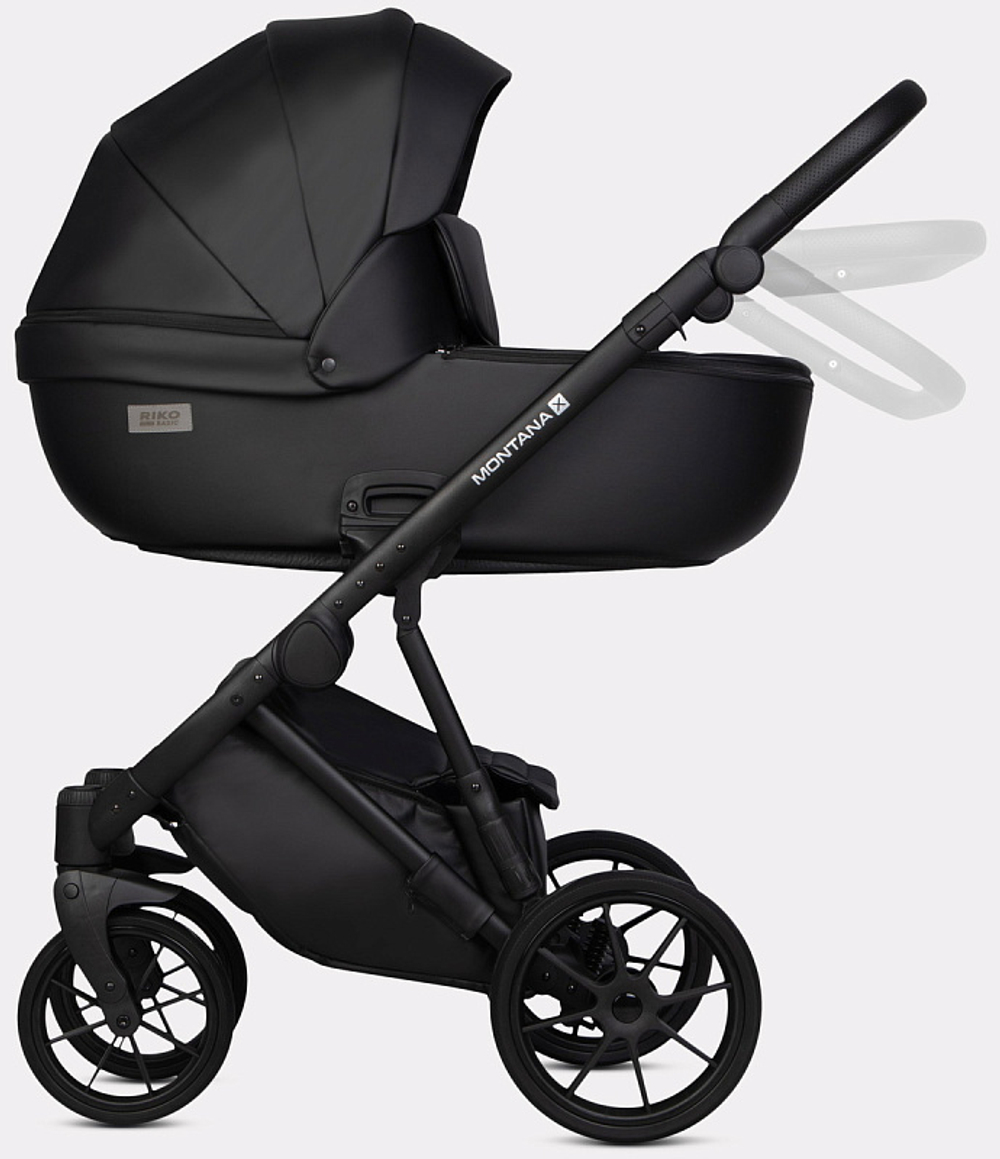 Детская коляска Riko Basic Montana X Ecco 2 в 1 12 Black (черный)