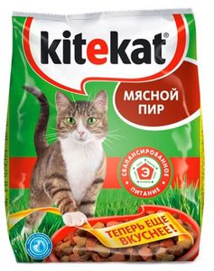 КОРМ KITEKAT МЯСНОЙ ПИР 350ГР