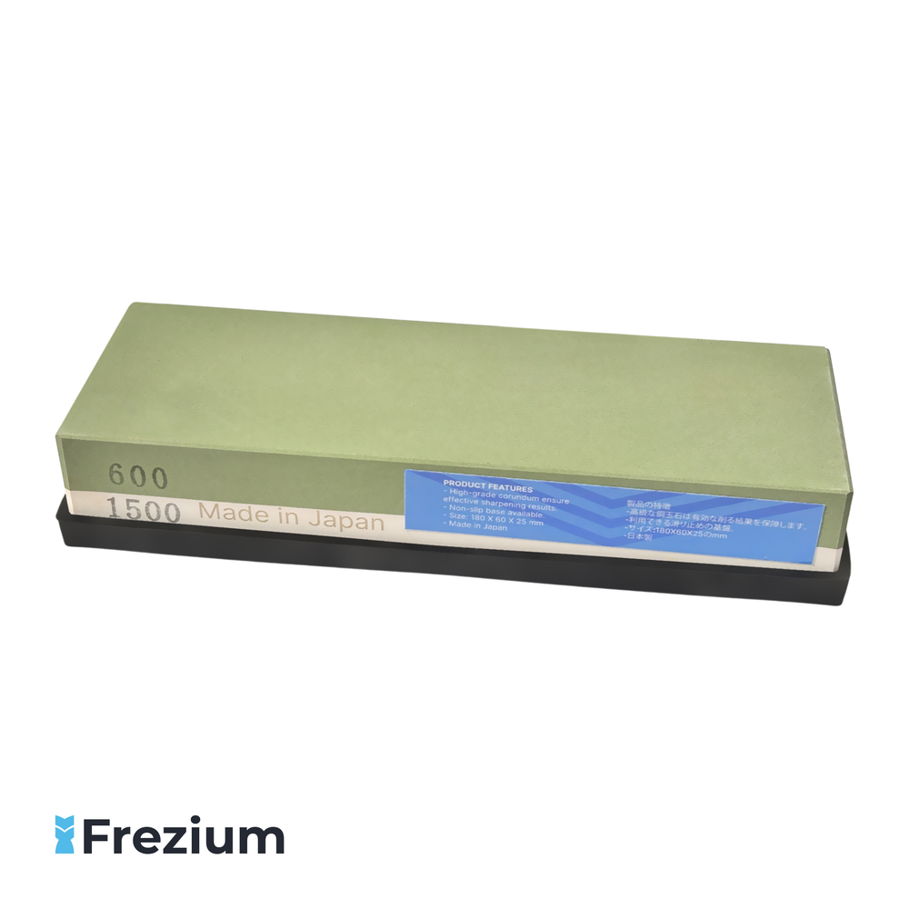 Двухсторонний водный камень японский для заточки 180x60x25 мм; 600/1500 зернистость