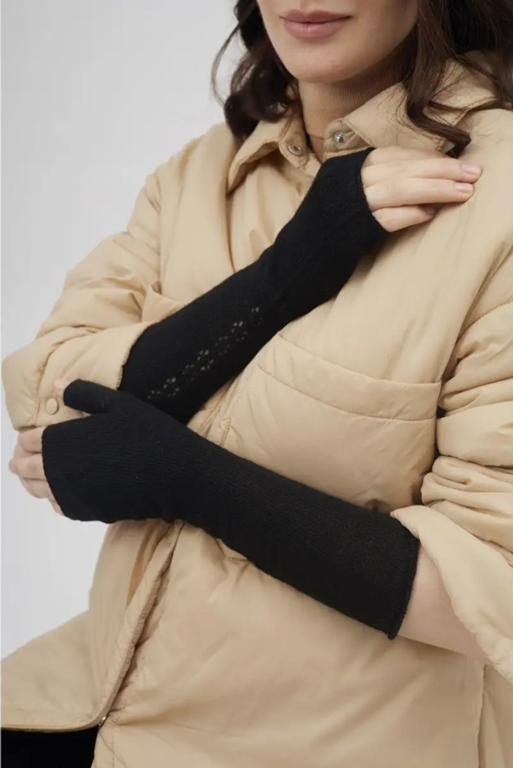 Митенки женские М701-07 черный