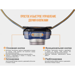 Фонарь Fenix HL40R, серый