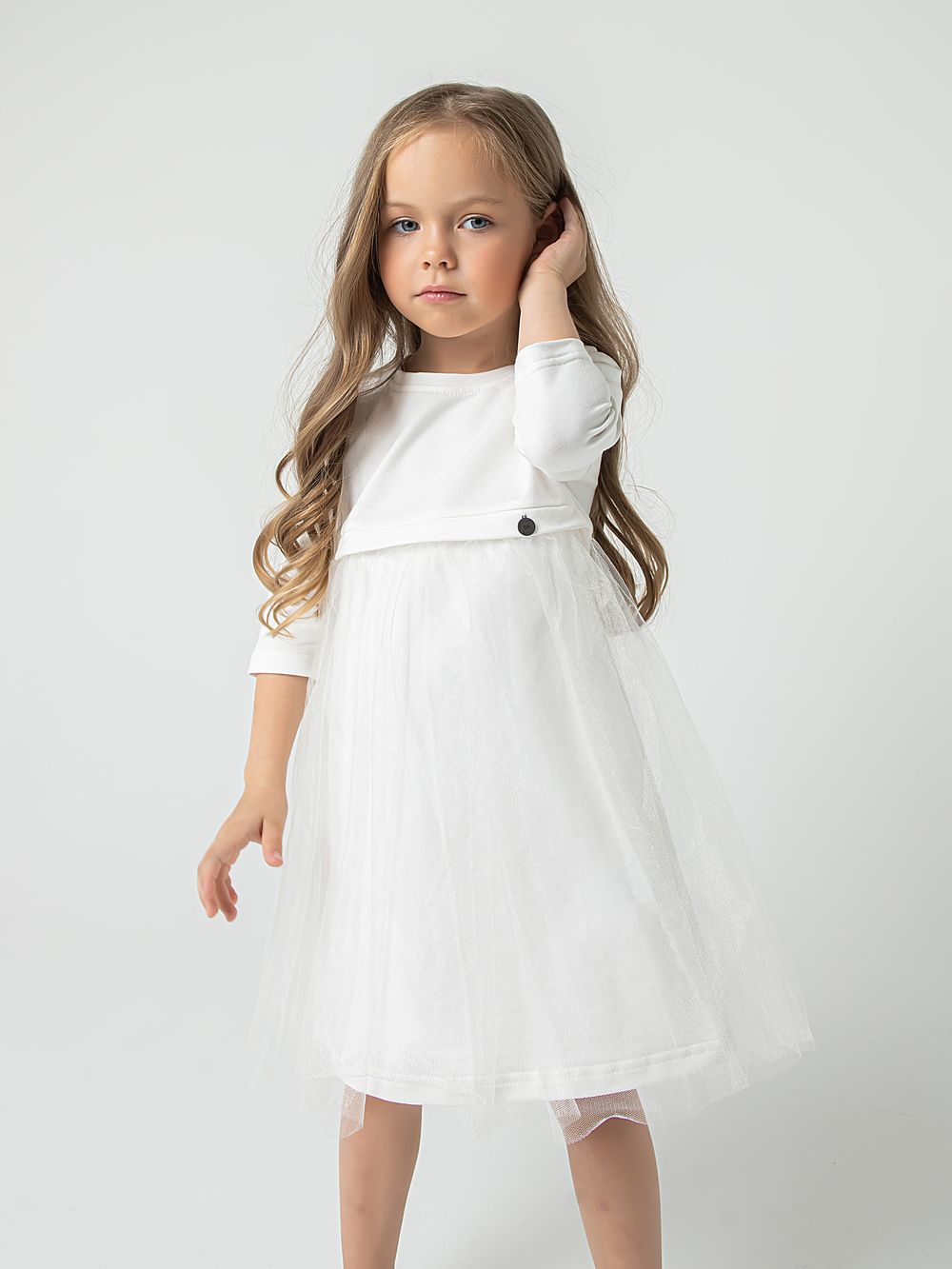 Платье с юбкой из фатина "Тофу"