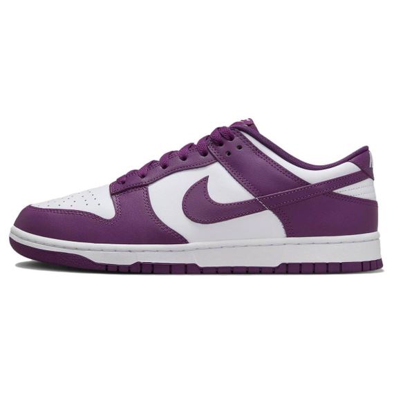 NIKE Dunk Кроссовки для скейтбординга Низкие Фиолетово-белые Унисекс