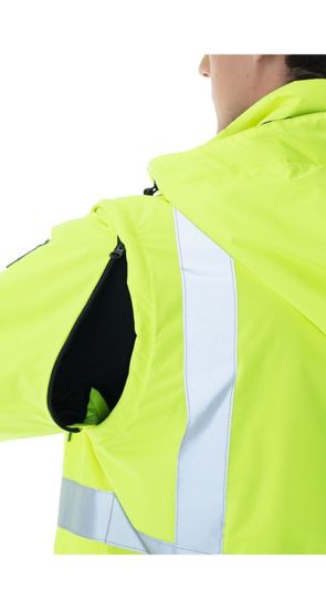 Куртка-трансформер "Толиман" сигнальная (желтый/черный)