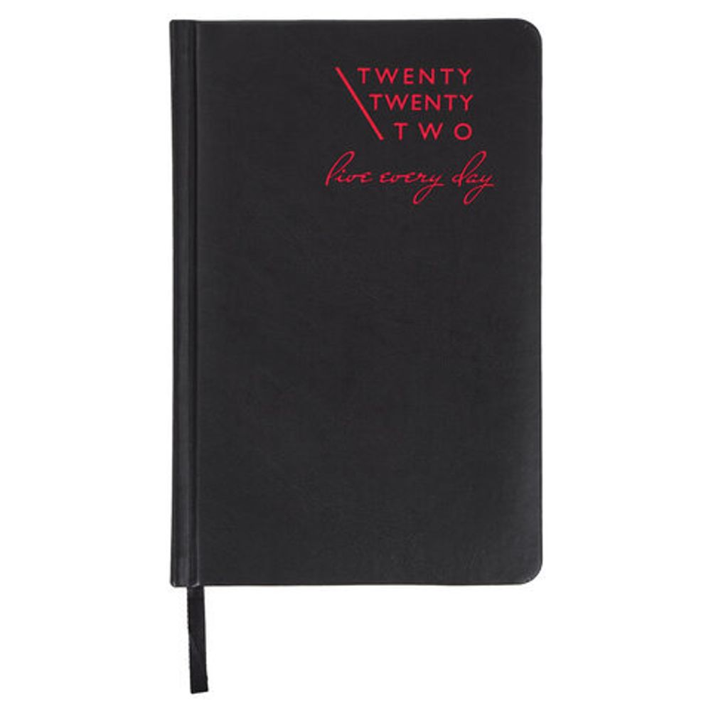 Ежедневник датированный 2022 А5 138x213 мм BRAUBERG "Chameleon", под кожу, черный/красный, 112822