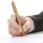 Ручка подарочная перьевая GALANT "VERSUS", корпус золотистый, детали золотистые, узел 0,8 мм, синяя, 143528