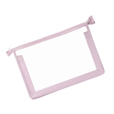 Папка для тетрадей 1 отделение А4 на молнии Пчёлка Офис, безцветная, розовый кант