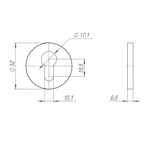 Накладка на цилиндр ET.R.SLR52 SSG-39 сатинированное золото